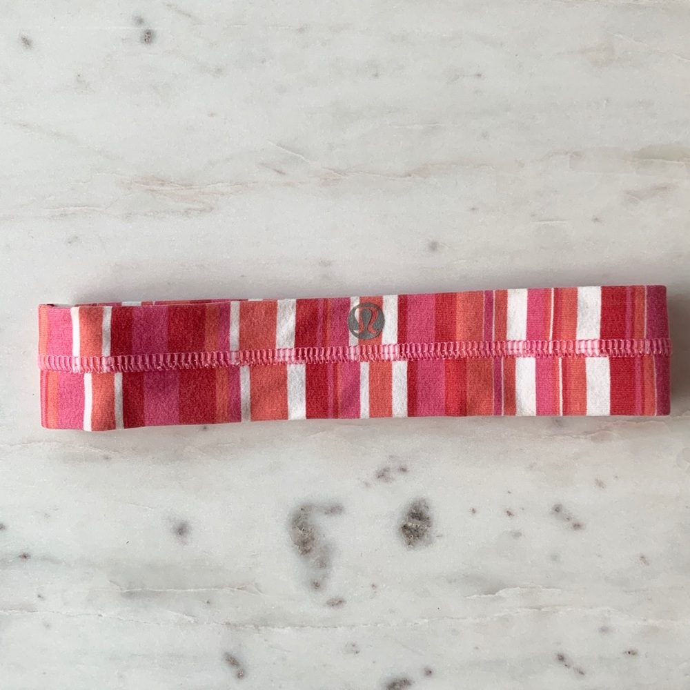 lululemon - striped headband - like new